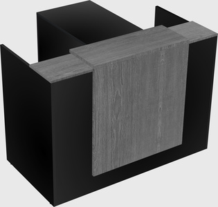 L-shaped modular reception