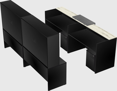 Shared u-shaped reception desks