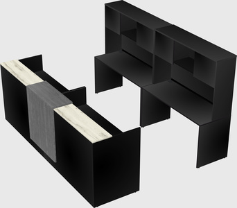 Shared u-shaped reception desks