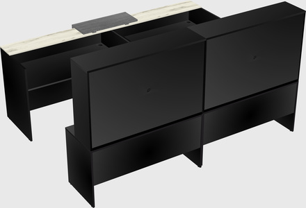 Shared u-shaped reception desks