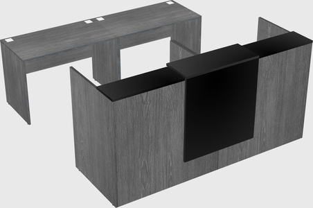 Shared u-shaped reception desks