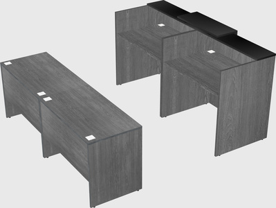 Shared u-shaped reception desks