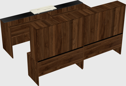 Shared u-shaped reception desks
