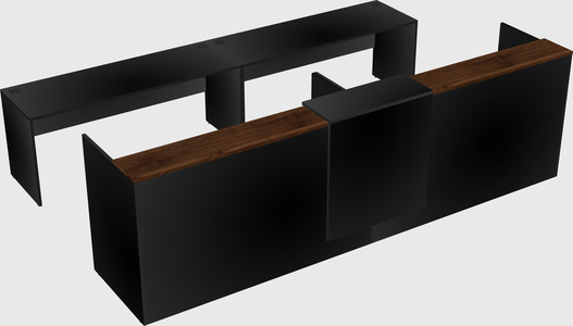 Shared u-shaped reception desks