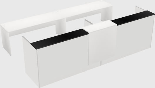 Shared u-shaped reception desks