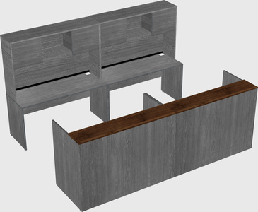 Shared u-shaped reception desks
