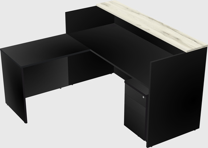L-shaped modular reception