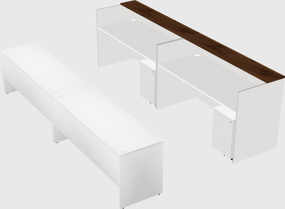 Shared u-shaped reception desks