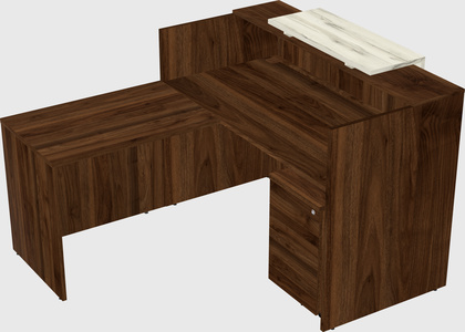 L-shaped modular reception