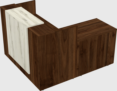 L-shaped modular reception