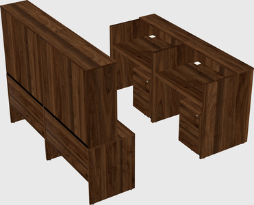 Shared u-shaped reception desks