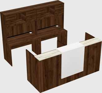 Shared u-shaped reception desks