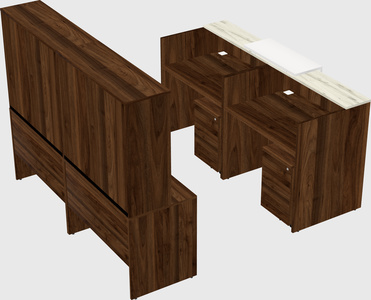 Shared u-shaped reception desks