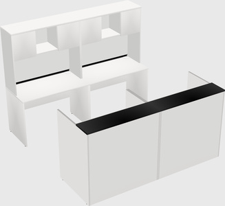 Shared u-shaped reception desks