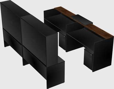 Shared u-shaped reception desks