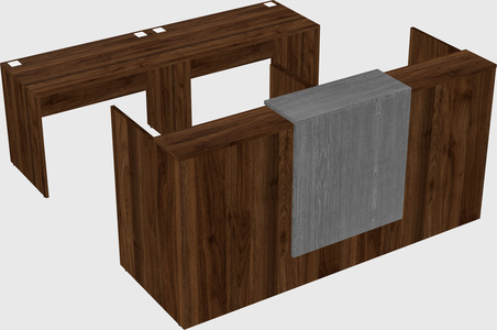 Shared u-shaped reception desks