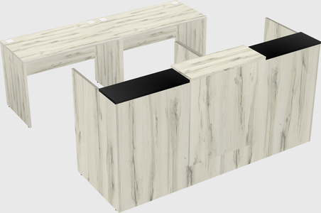 Shared u-shaped reception desks
