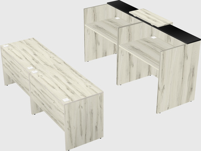 Shared u-shaped reception desks