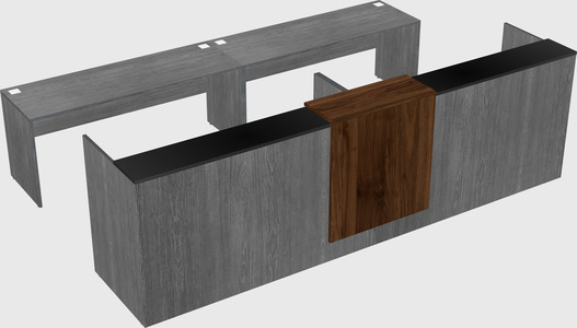 Shared u-shaped reception desks