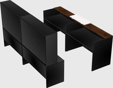 Shared u-shaped reception desks