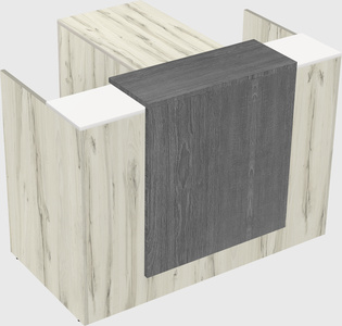 L-shaped modular reception