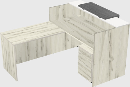 L-shaped modular reception