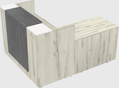 L-shaped modular reception