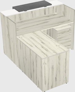 L-shaped modular reception