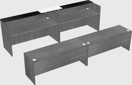 Shared u-shaped reception desks