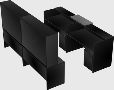 Shared u-shaped reception desks