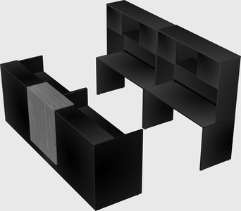 Shared u-shaped reception desks