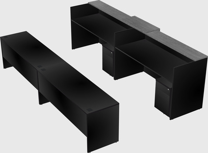 Shared u-shaped reception desks