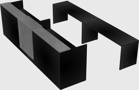Shared u-shaped reception desks