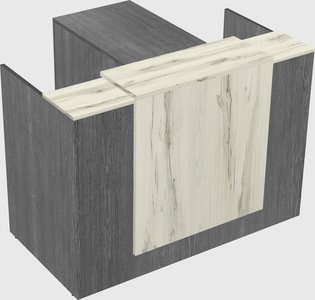 L-shaped modular reception