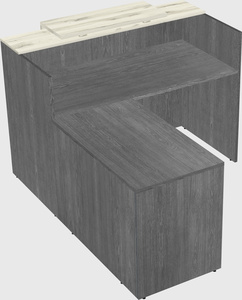 L-shaped modular reception