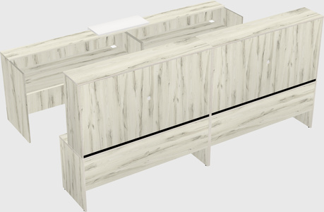 Shared u-shaped reception desks