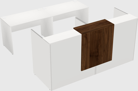 Shared u-shaped reception desks