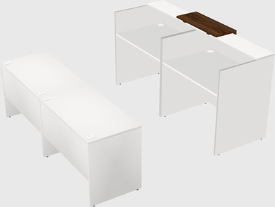 Shared u-shaped reception desks