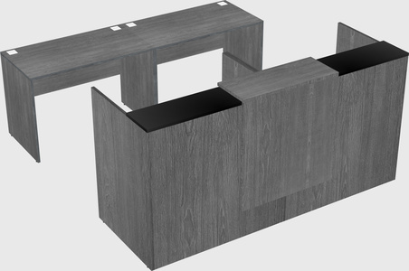Shared u-shaped reception desks