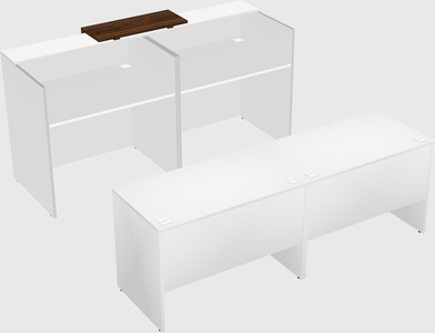 Shared u-shaped reception desks