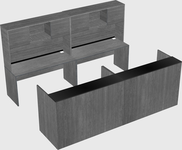 Shared u-shaped reception desks