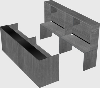 Shared u-shaped reception desks