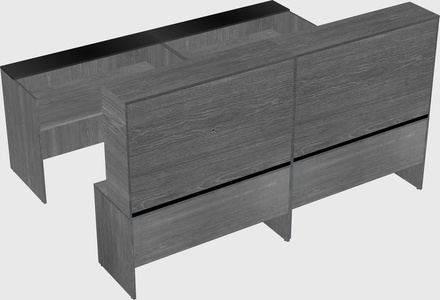 Shared u-shaped reception desks
