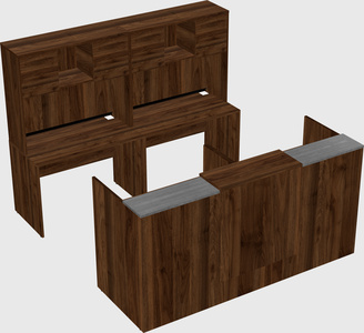 Shared u-shaped reception desks