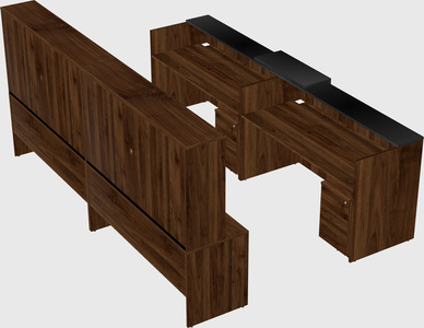 Shared u-shaped reception desks