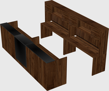Shared u-shaped reception desks