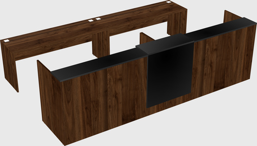 Shared u-shaped reception desks