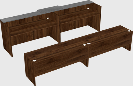 Shared u-shaped reception desks