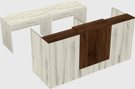 Shared u-shaped reception desks