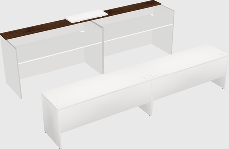 Shared u-shaped reception desks